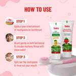 Natural Oral Care Combo for Kids | Herbal Toothpaste Mango + Strawberry Flavour