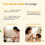 Cold Relief Combo for Kids | Nutriverse Cold & Cough Gummies (30 Gummies/Pack) + Natural Cold Relief Roll-On