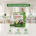 Why choose BabyOrgano Swarnaprashan comparison highlighting 24CT Gold Bhasma, clinical testing, 10+ essential herbs, and 1M+ trusted parents vs ordinary brands.