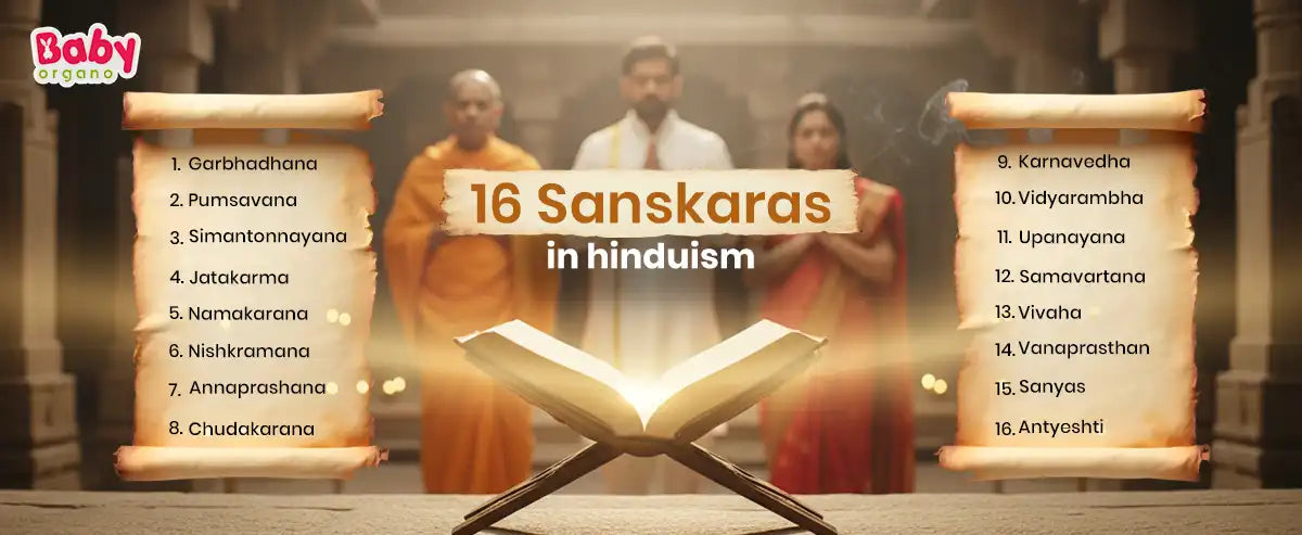 A complete list of 16 Sanskaras in Hinduism for modern parents by Dr. Rajshree (BAMS)