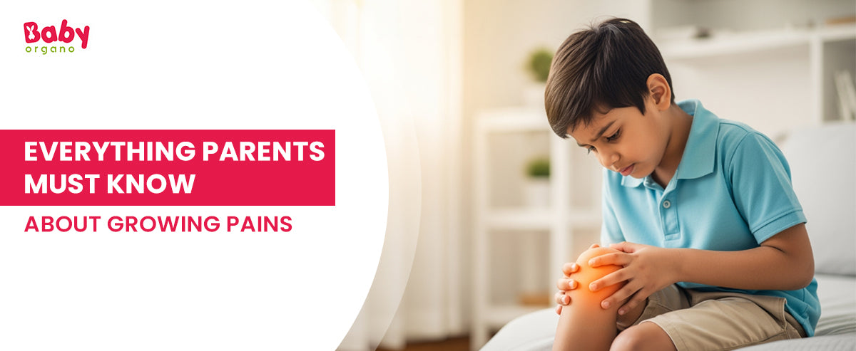 showing Growing Pains in Kids with natural remedies, causes, and relief tips for parents