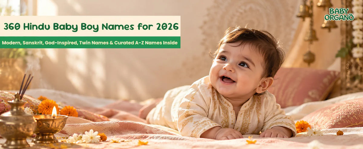 360 Hindu Baby Boy Names for 2026 that includes Modern, Sanskrit, God-Inspired, Twin Names & Curated A-Z Names