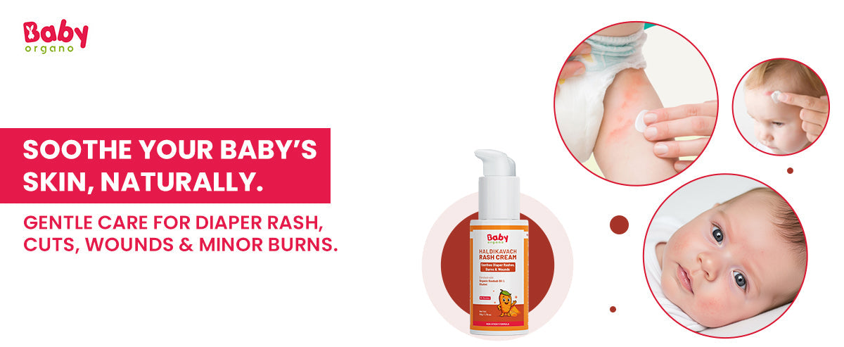 BabyOrgano Haldi Kavach Rash Cream – Natural relief for diaper rash, cuts, wounds and minor burns in babies