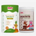 Growth & Immunity Booster Combo for Kids| Nutriverse Chocovita + Nutriverse Immunity Gummies (30 Gummies/Pack)