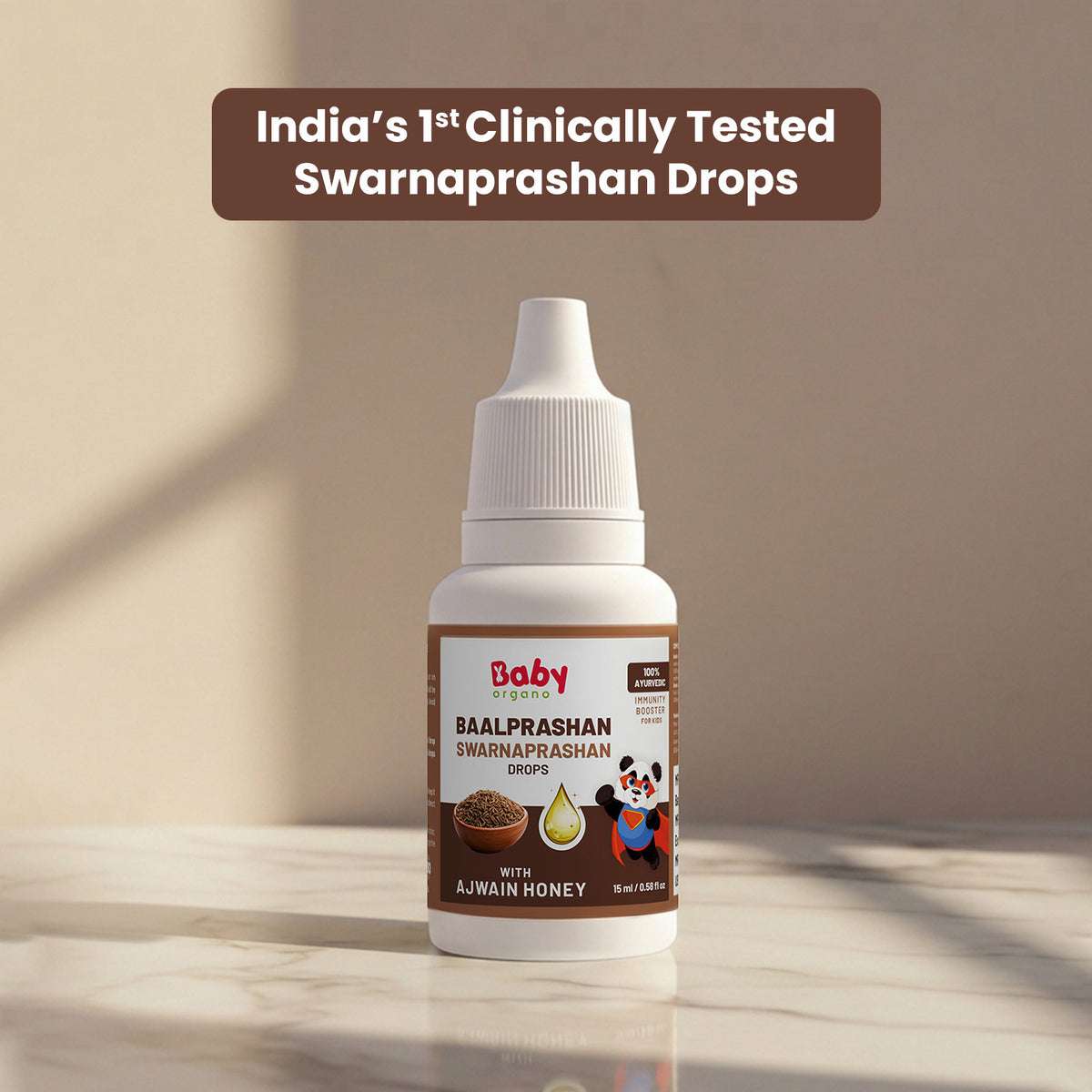 Ajwain Honey Swarnaprashan Drops — India's #1 Clinically Tested Immunity Booster for Kids (0–15 Years)