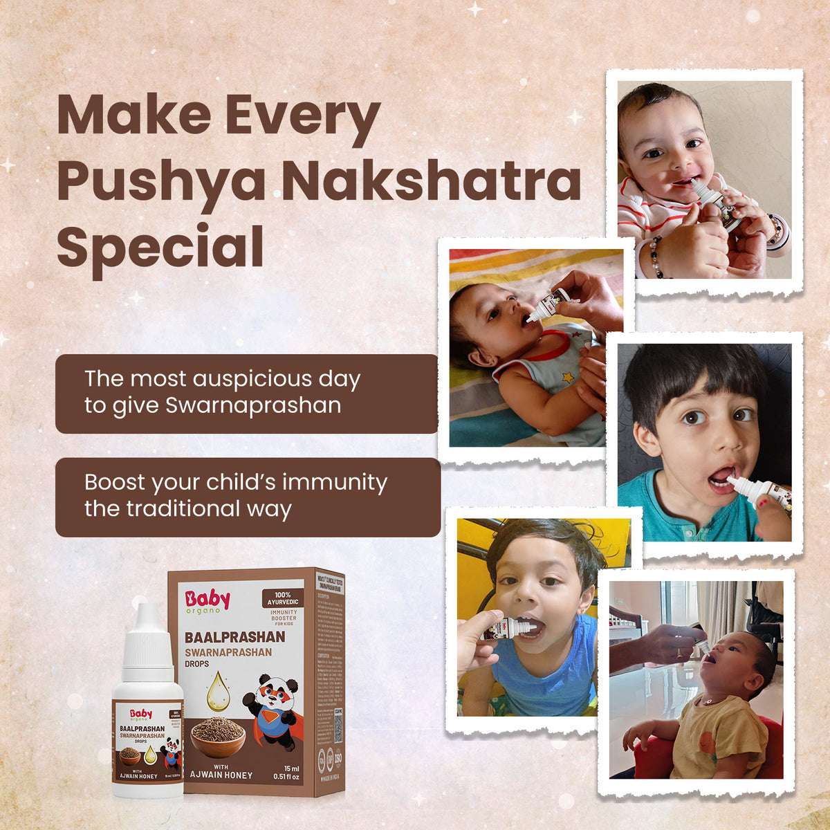 Ajwain Honey Swarnaprashan Drops — India's #1 Clinically Tested Immunity Booster for Kids (0–15 Years)