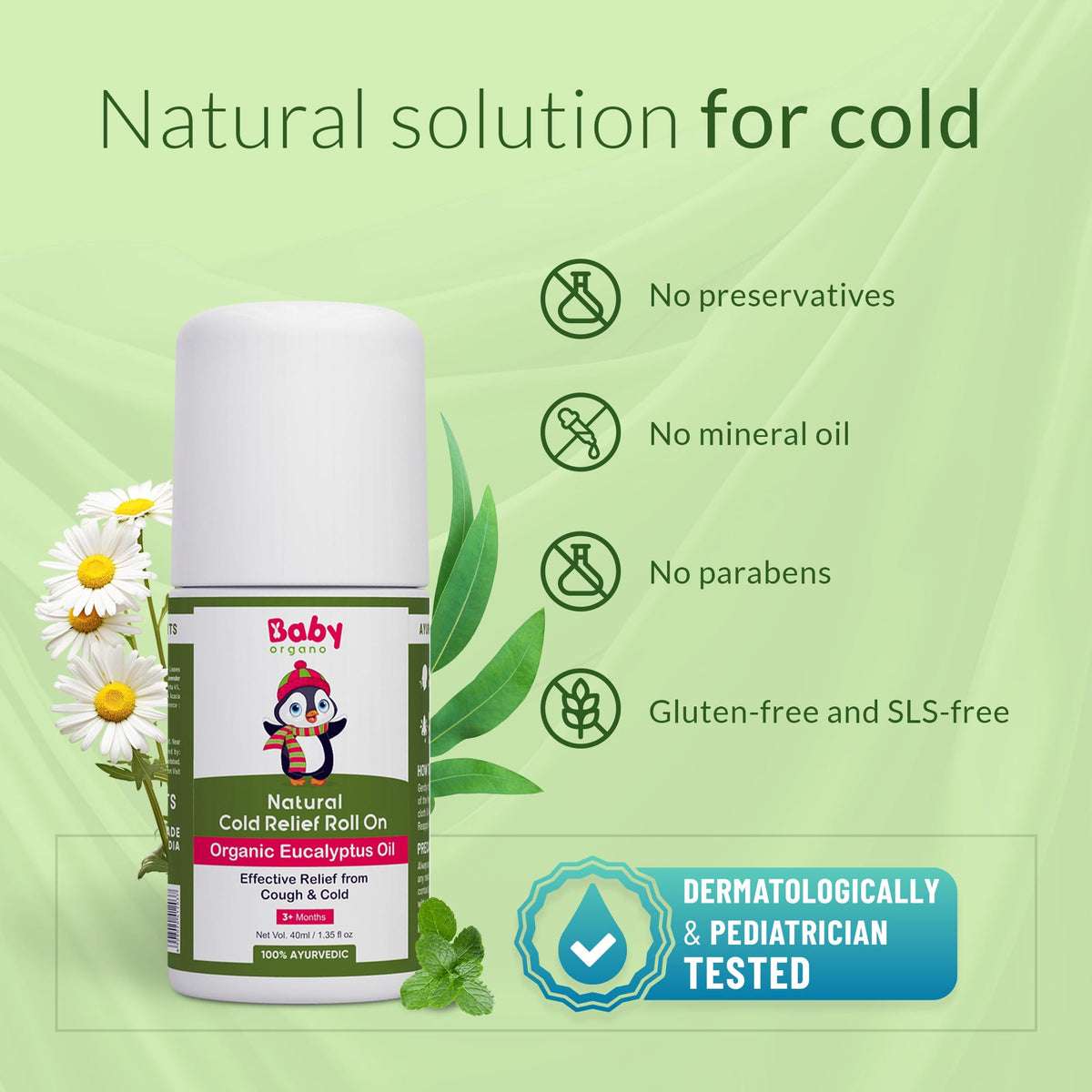 BabyOrgano Cold Relief Roll-On – Natural Solution for Baby Cold Relief