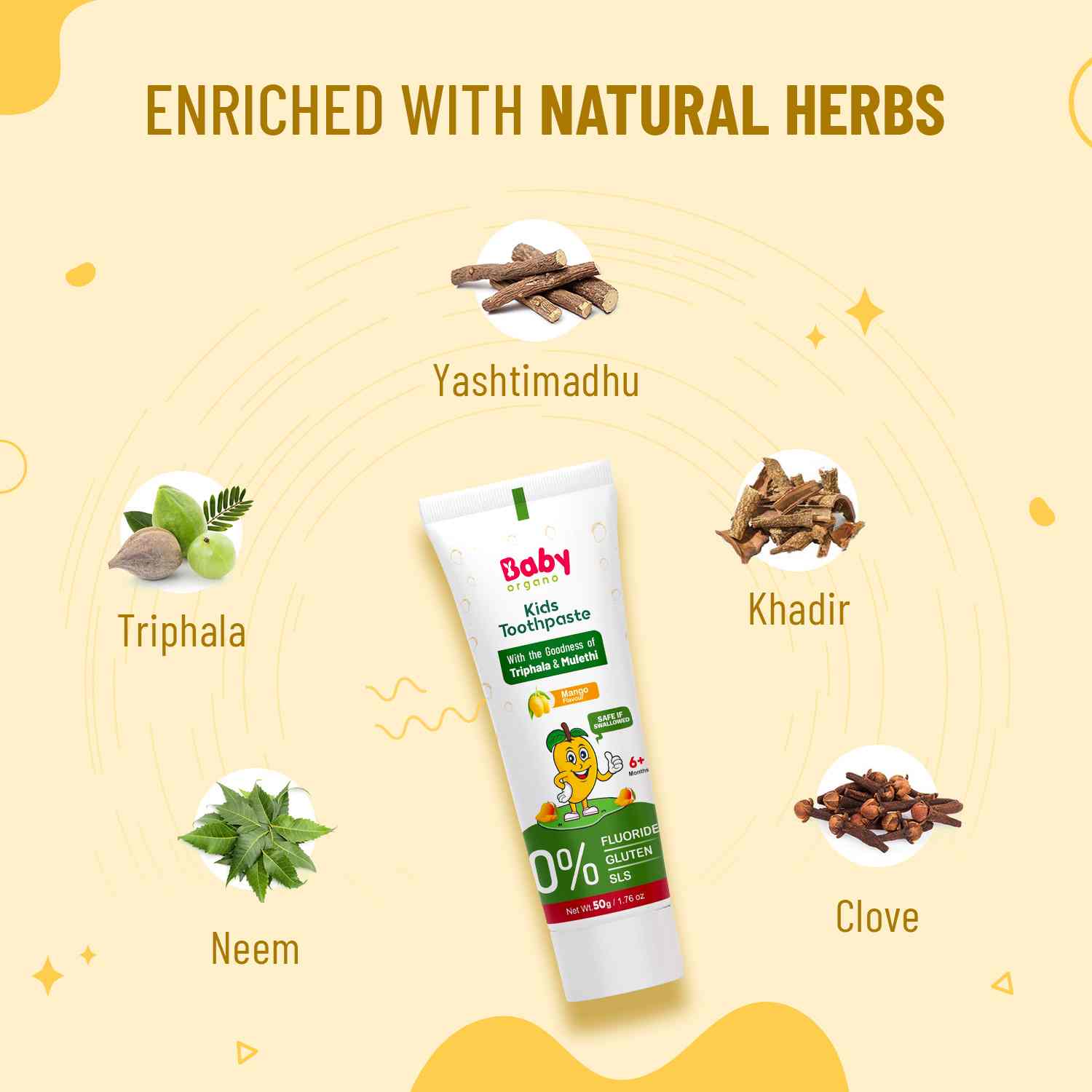 Kid's Mango Toothpaste - Natural & Safe For Kids | BabyOrgano