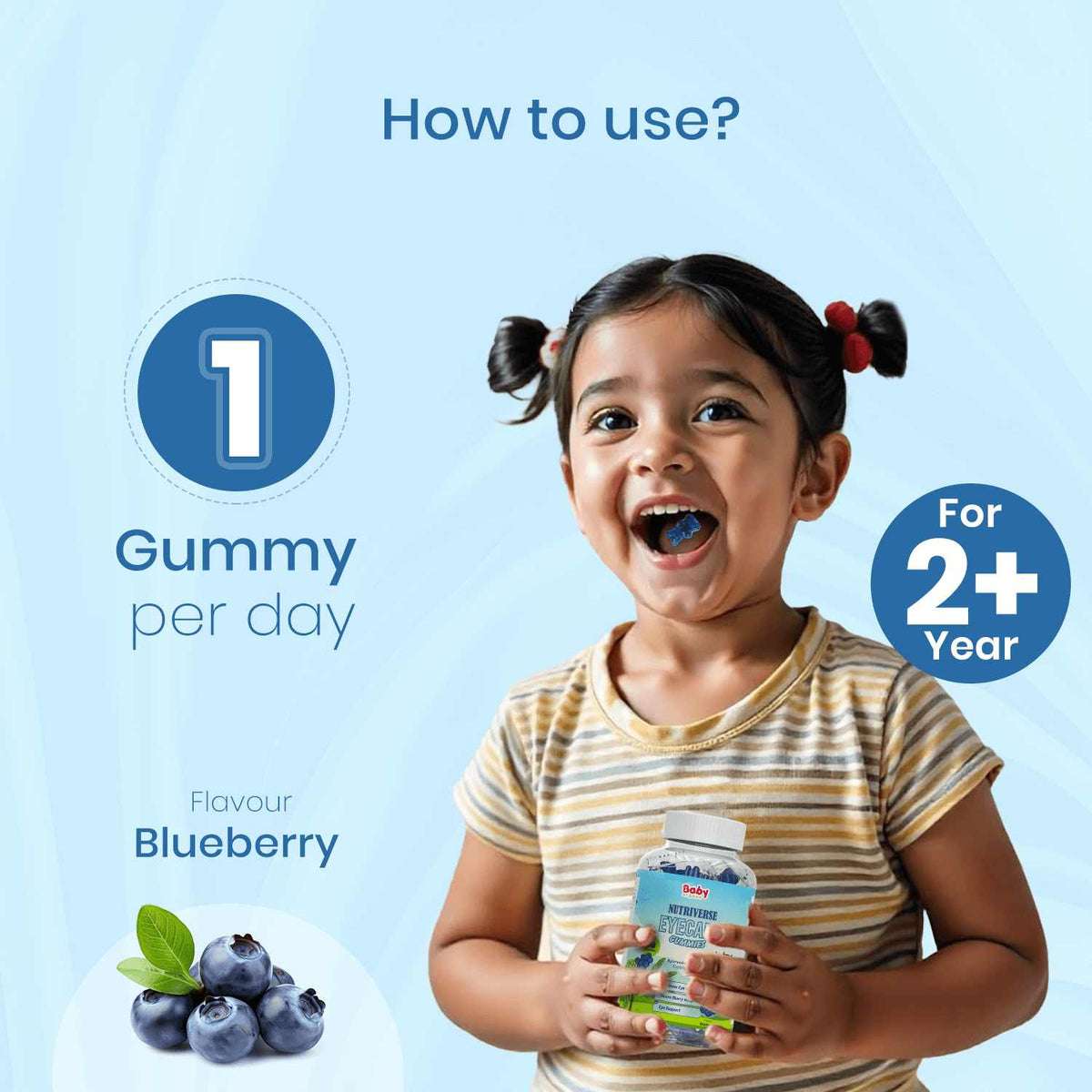Reduce Eye Strain | Nutriverse Eyecare Gummies | 2 Years +