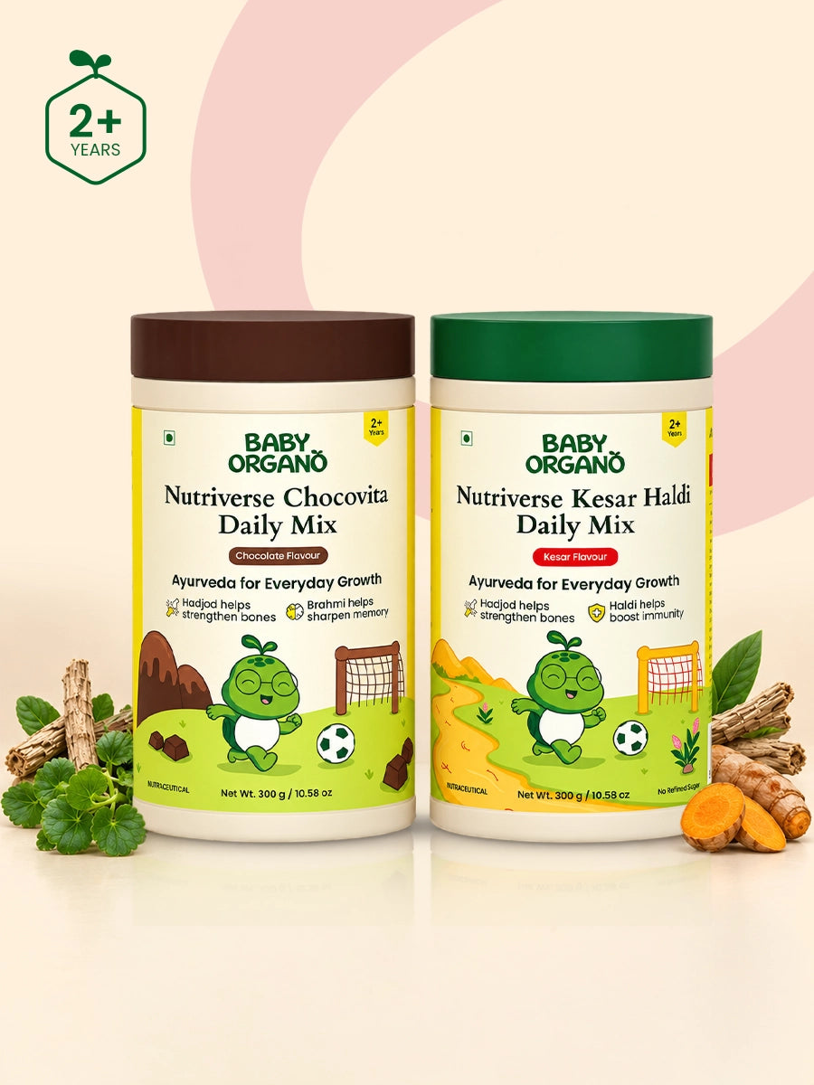 Everyday Milk Wellness Combo for Kids | Kesar Haldi Milk Mix + Chocovita Milk Mix