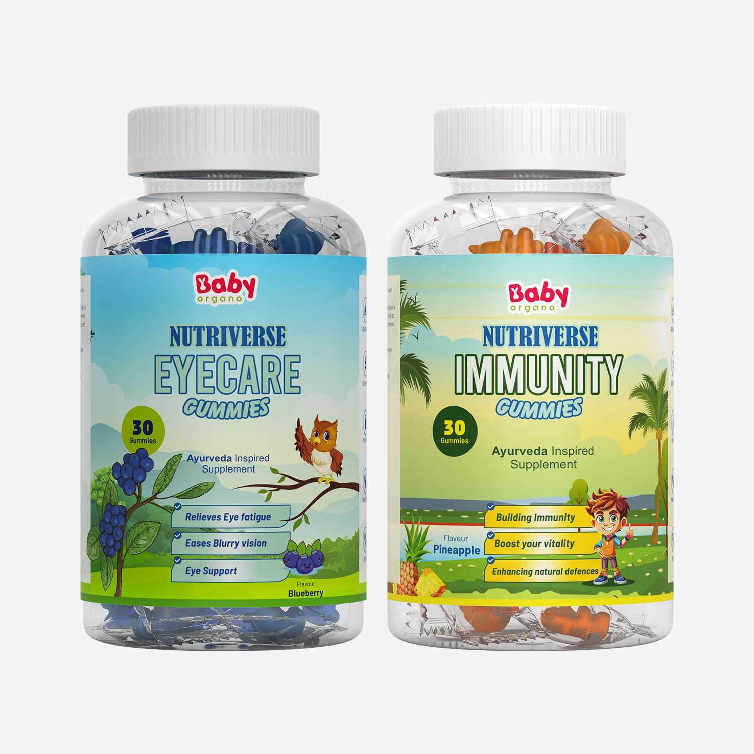 Eye & Immunity Wellness Duo | Nutriverse Eyecare Gummies | Nutriverse Immunity Gummies | Improved Eye Health | Strong Immunity