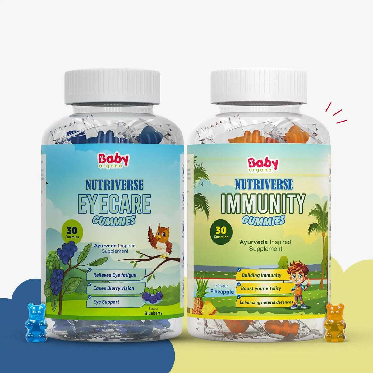 Eye & Immunity Wellness Duo | Nutriverse Eyecare Gummies | Nutriverse Immunity Gummies | Improved Eye Health | Strong Immunity