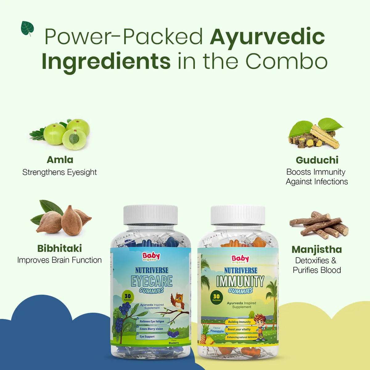 Eye & Immunity Wellness Duo | Nutriverse Eyecare Gummies | Nutriverse Immunity Gummies | Improved Eye Health | Strong Immunity