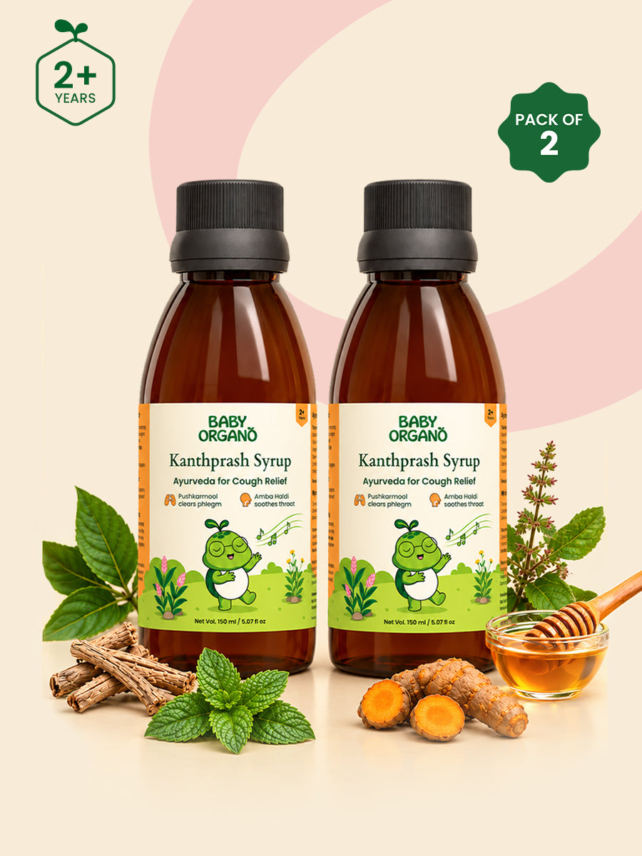 Kanthprash Cough Syrup | Relieves Wet & Dry Cough | Ayurvedic Blend of Mulethi, Pushkarmool & Kantakari | Pack of 2
