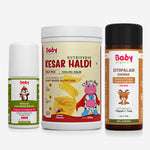 Cold Relief & Immunity Booster Combo for Kids | Kesar Haldi Milk Mix + Sitopaladi Churna + Natural Cold Relief Roll-On