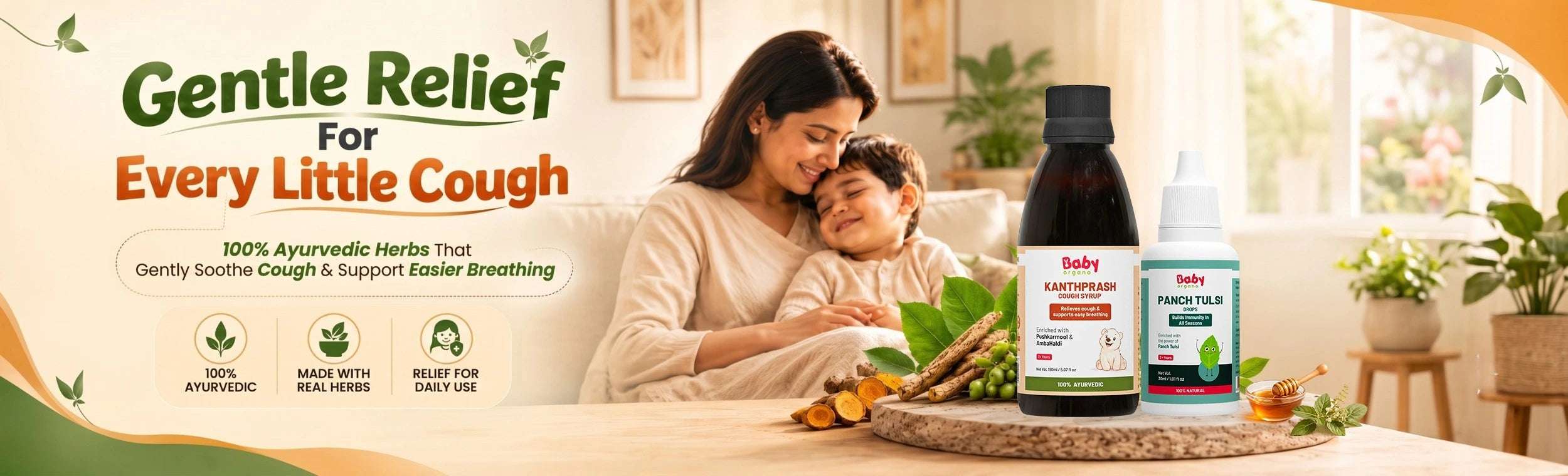 Ayurvedic cold and cough remedies for babies and kids by BabyOrgano