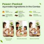 Complete Health Gummies Combo for Kids| Nutriverse Eye Care + Immunity + Nutriverse Cold & Cough Gummies (30 Gummies/Pack)