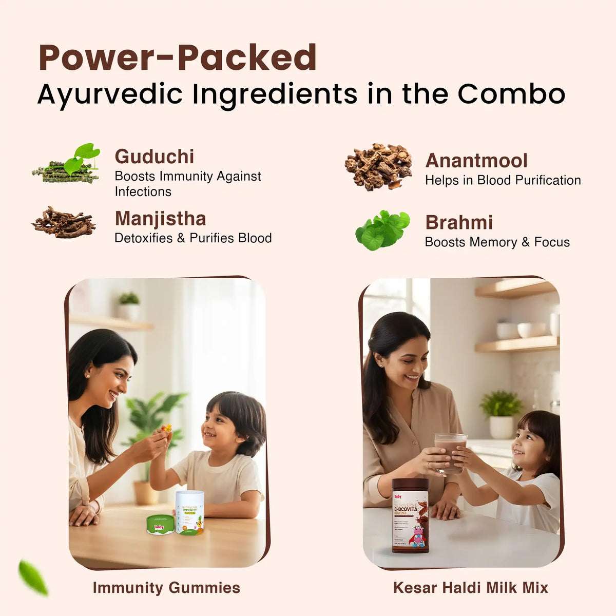 Growth & Immunity Booster Combo for Kids| Nutriverse Chocovita + Nutriverse Immunity Gummies (30 Gummies/Pack)