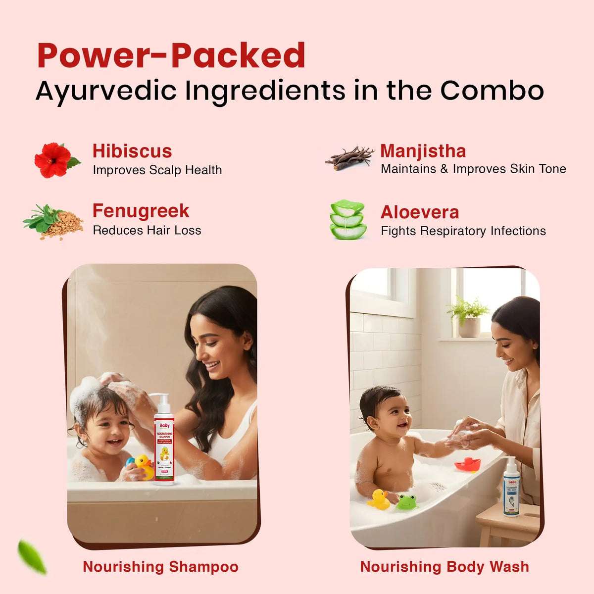 Natural Bath Care Combo | Gentle Baby Wash + Baby Shampoo