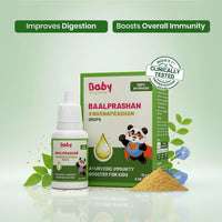 BabyOrgano Swarnaprashan Drops with 24K Gold Bhasma | Natural Immunity Booster, Memory & Brain Development, and Physical Growth (0-15 Years)