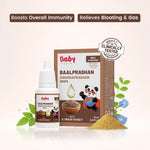 BabyOrgano Baalprashan Swarnaprashan Drops with Ajwain Honey for kids immunity and digestion.