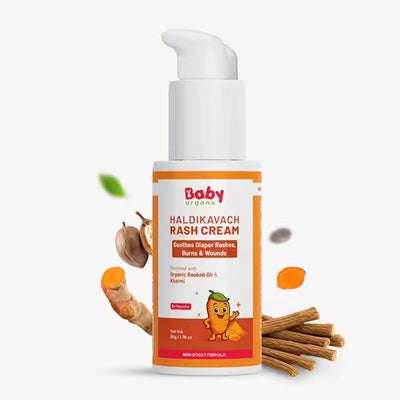 Haldikavach Rash Cream | Natural Relief from Diaper Rashes, Cuts, Wounds & Minor Burns | 0+ Months