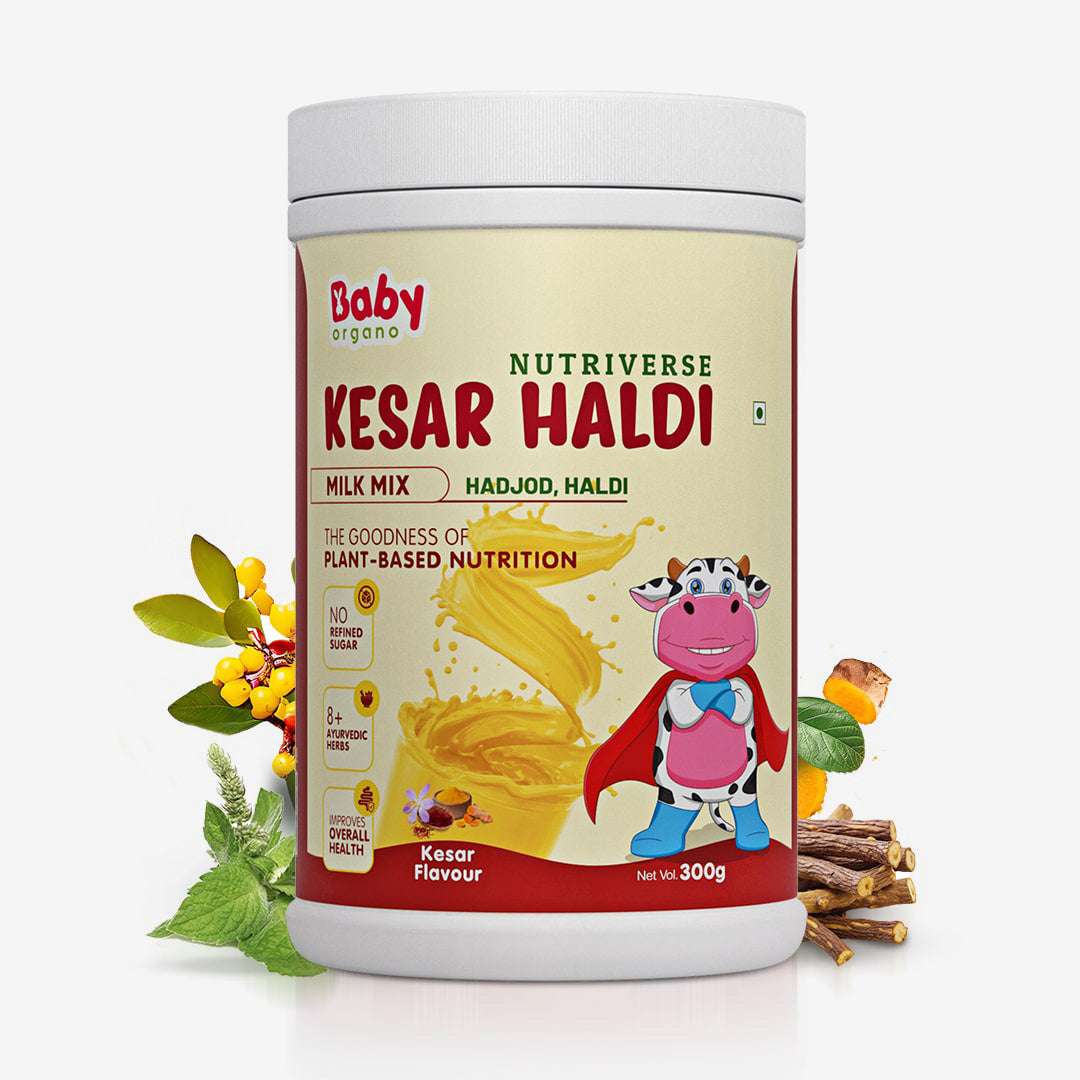Strengthen Bones & Muscles | Kesar Haldi Milk Mix | 2-15 Years