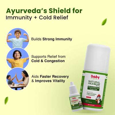 BabyOrgano Ayurveda’s shield for immunity and cold relief - builds immunity, supports congestion relief, aids recovery
