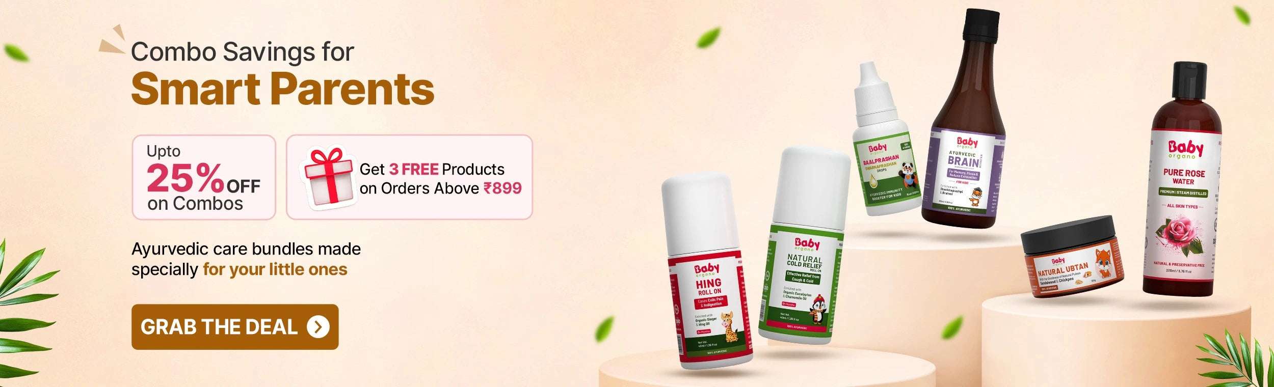 Ayurvedic combo products for babies and kids at best value by BabyOrgano