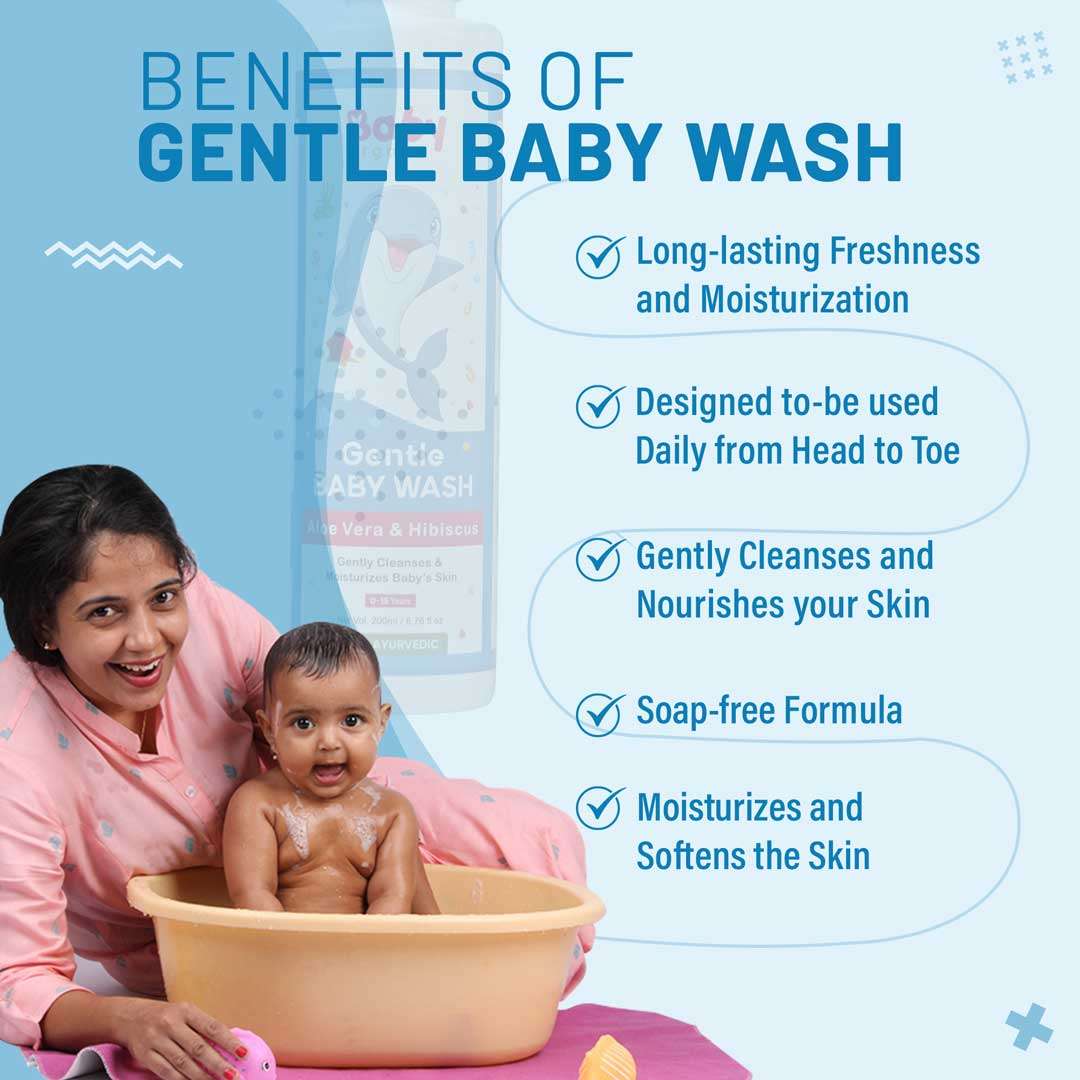 EasyGo Travel Kit for Baby Care | Gentle Baby Wash (30ml) + Nourishing Baby Lotion (30ml) + Baby Shampoo (30ml) + Herbal Kids Toothpaste (10gm)