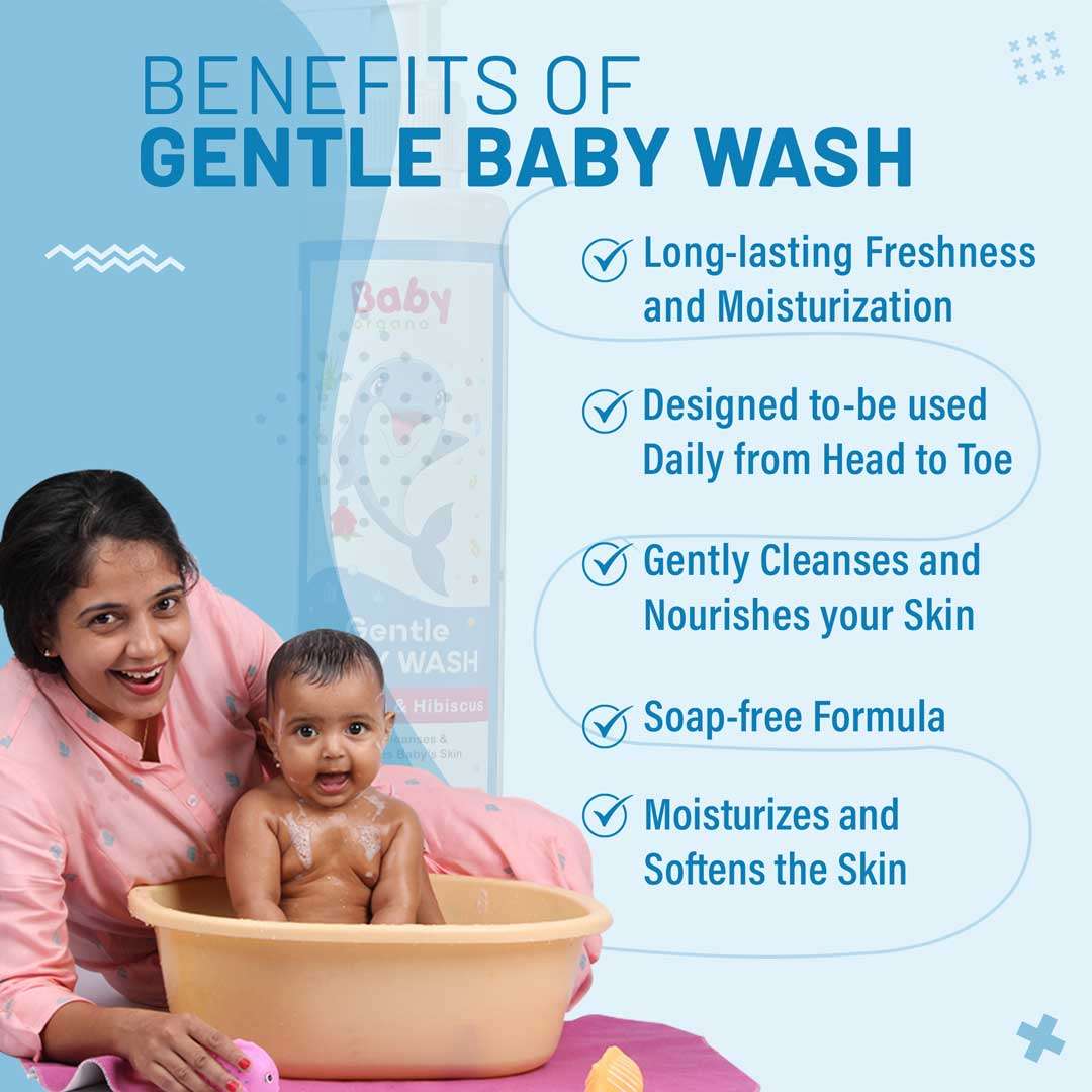 BabyOrgano Gentle Baby Body Wash | Cleanses and Moisturizes Skin | Restores The Normal pH Balance |100% Ayurvedic