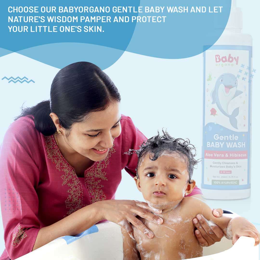 BabyOrgano Gentle Baby Body Wash | Cleanses and Moisturizes Skin | Restores The Normal pH Balance |100% Ayurvedic