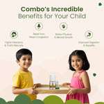 BabyOrgano combo benefits for kids - fights infections, relieves nasal congestion, improves growth, digestion, and appetite