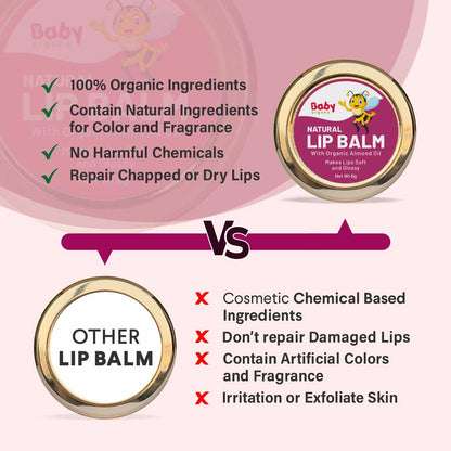 BabyOrgano Ayurvedic Natural Lip Balm | Infused with Yashti Ghrit | Dry And Chapped Lips | Natural Moisturizer Enriched With Shea Butter
