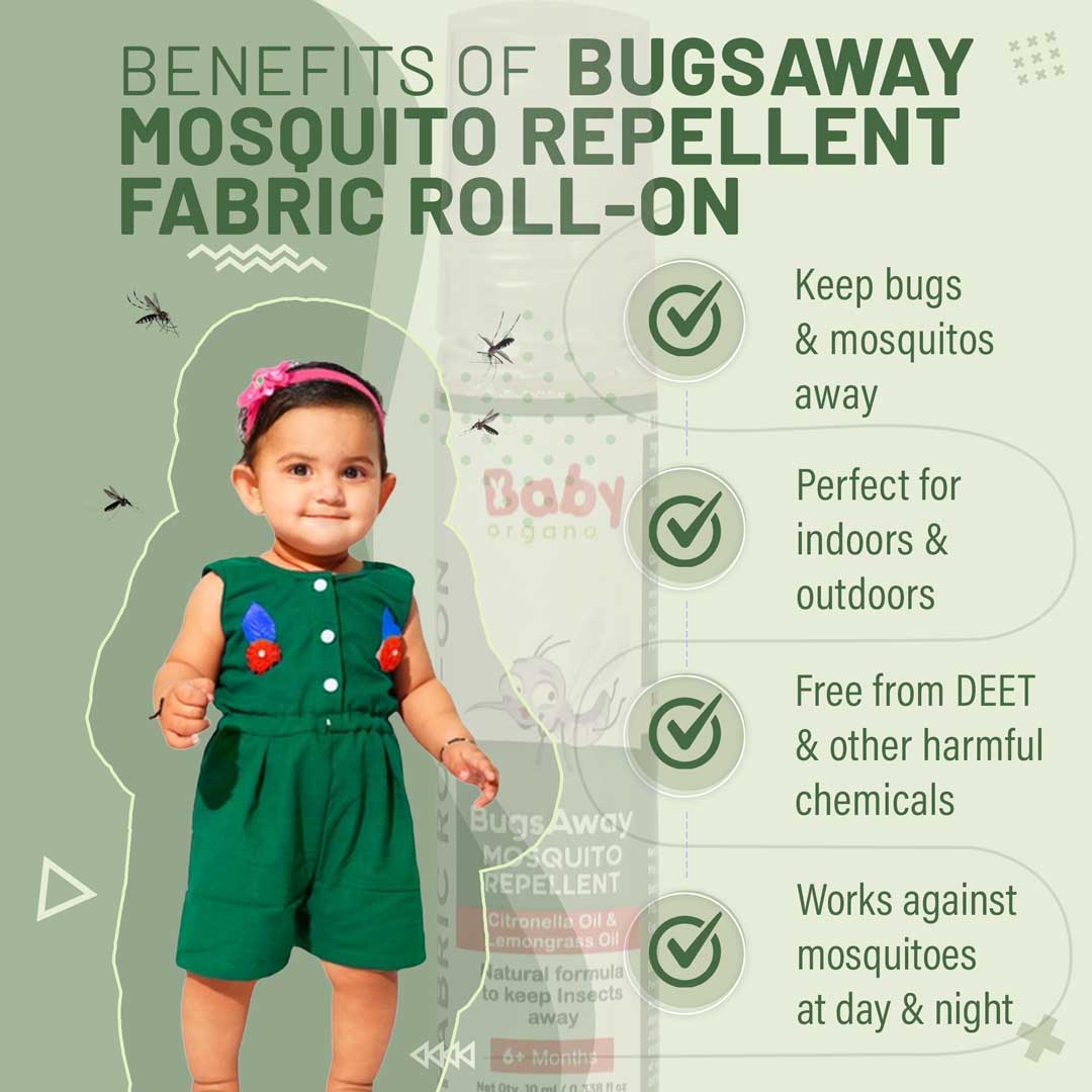 Benefits of BabyOrgano Mosquito Repellent Fabric Roll On for Kids