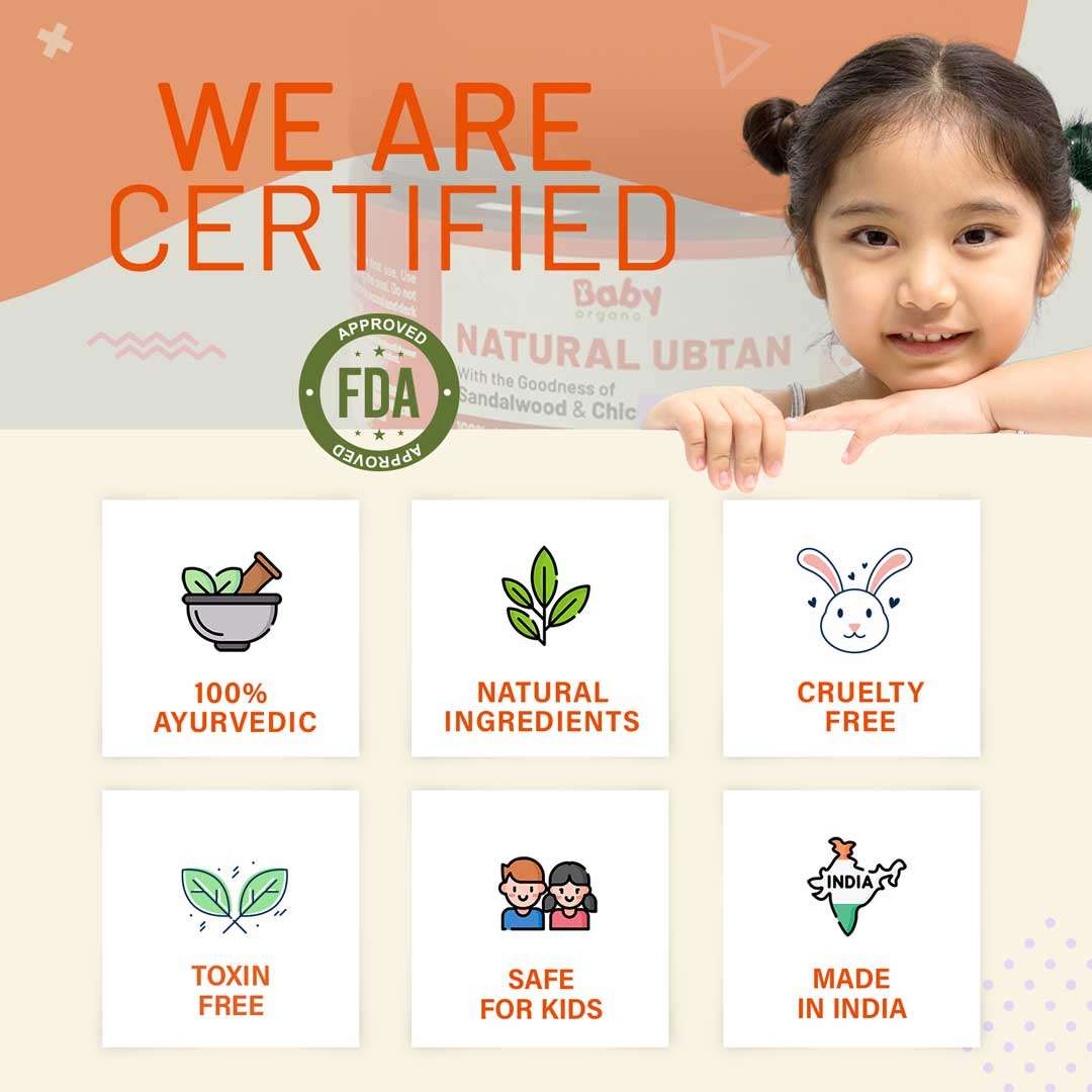 BabyOrgano Skin Nourishment Combo for Kids | Natural Ubtan (100g) + Nourishing Baby Lotion (200ml) | 100% Based on Ayurveda | Safe for Babies
