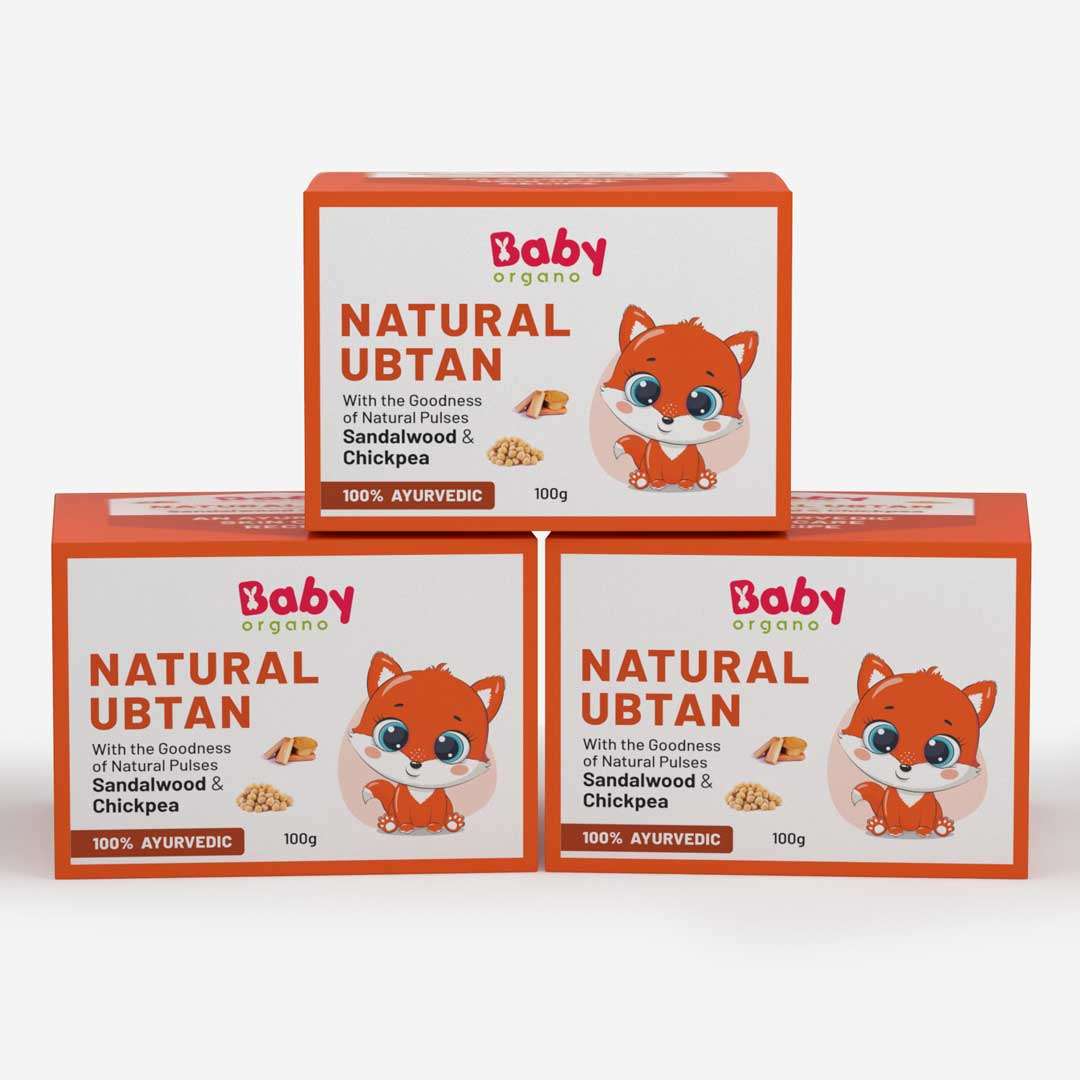 Babyorgano Natural Ubtan Ayurvedic bath powder for babiespack of 3