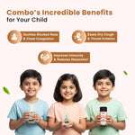 Cold & Cough Defense Combo for Kids | Suvarnaprashan Drops + Natural Cold Relief Roll-On + Sitopaladi Churna