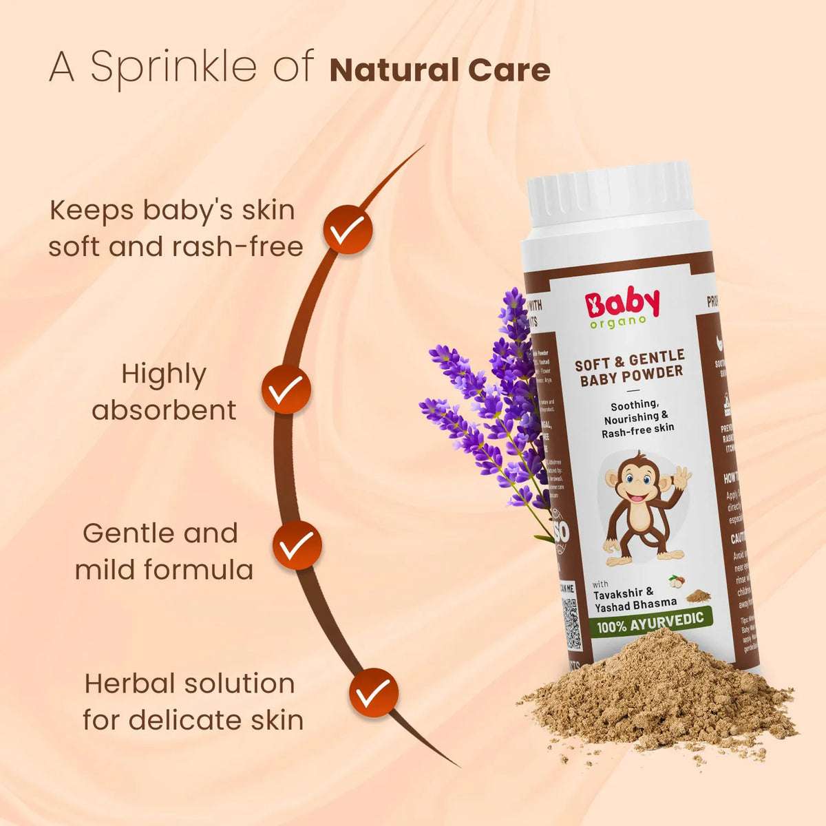 Soft & Gentle Talc Free Baby Powder | 0-15 Years