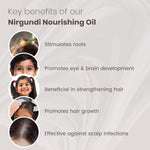 nirgundi Natural hair oil for kids providing nourishment and promoting healthy hair growth
