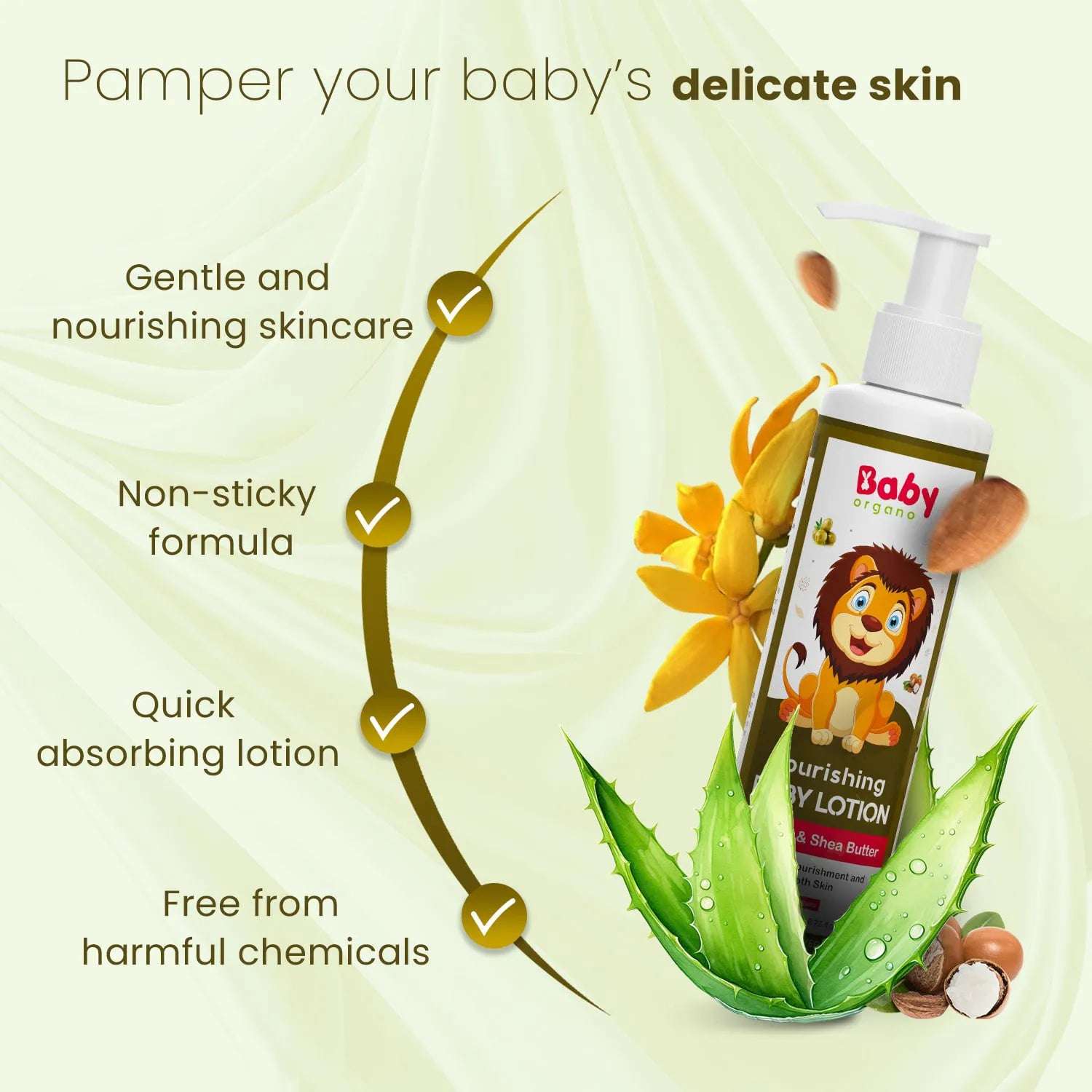 Natural Baby Body Lotion For Kids BabyOrgano - Main Image