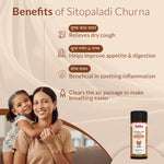 Benefits of BabyOrgano Sitopaladi Churna – relieves dry cough, improves digestion, soothes inflammation, supports easy breathing