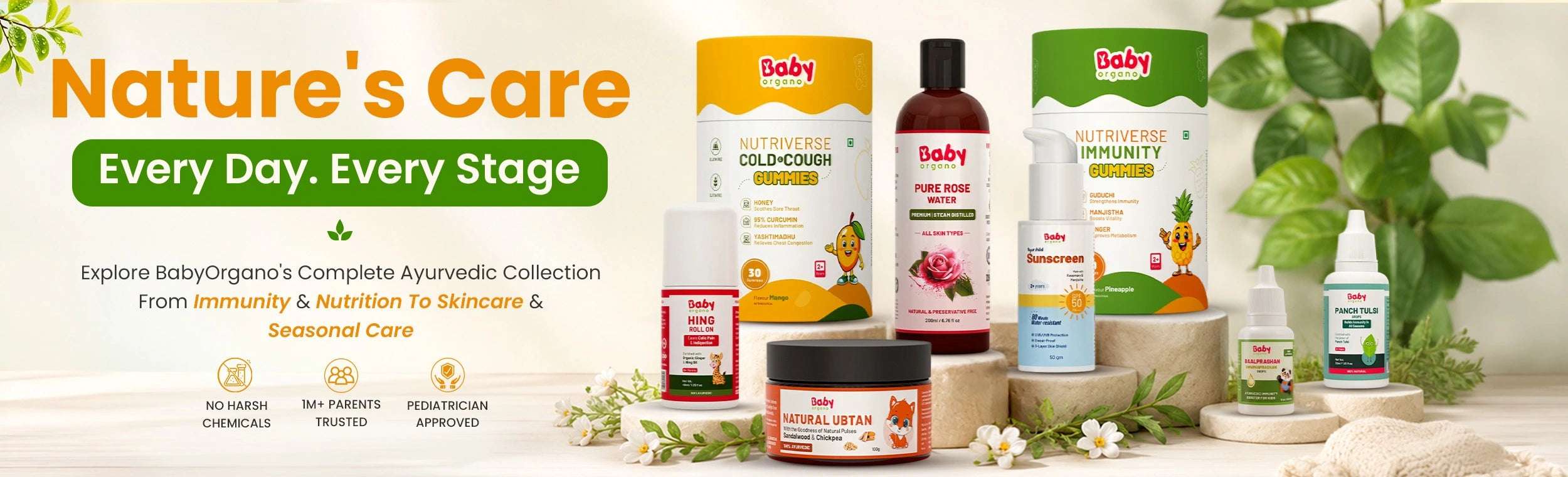 Best-selling Ayurvedic products for babies and kids by BabyOrgano.