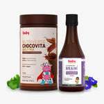Brain & Growth Booster Combo for Kids| Shankhpushpi Syrup + Nutriverse Chocovita Milk Mix