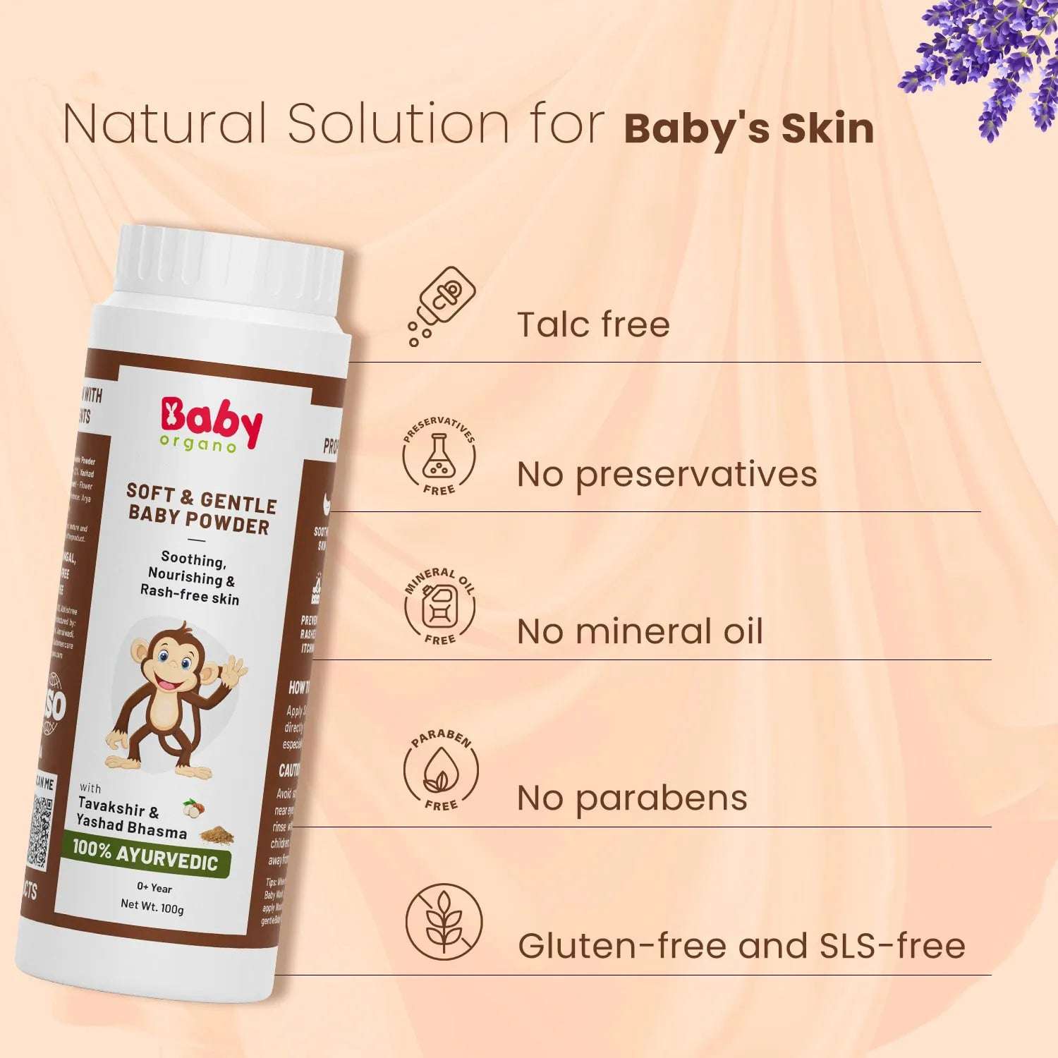 Ayurvedic Soft Gentle Talc Free Baby Powder Buy Now!