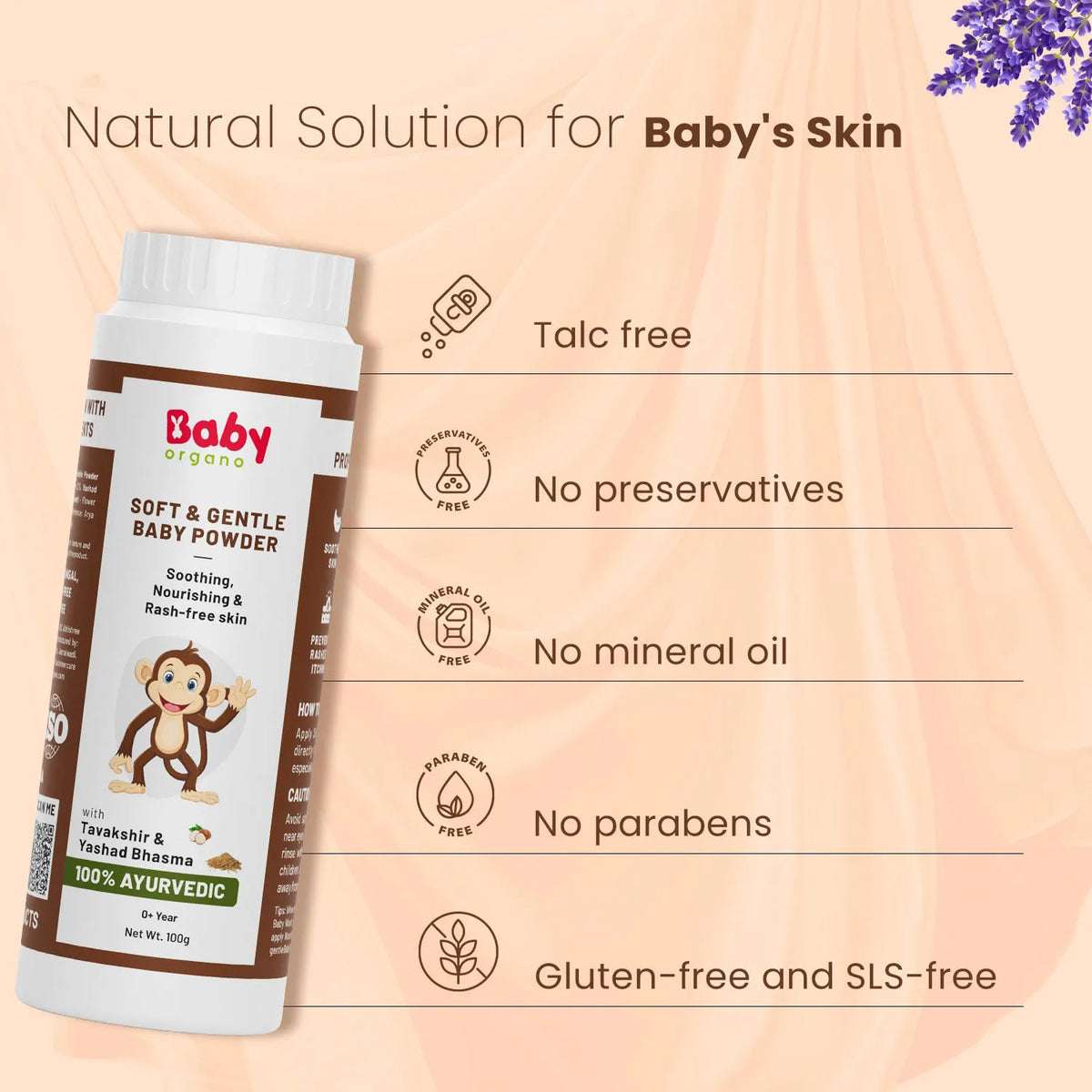 Soft & Gentle Talc Free Baby Powder | 0-15 Years