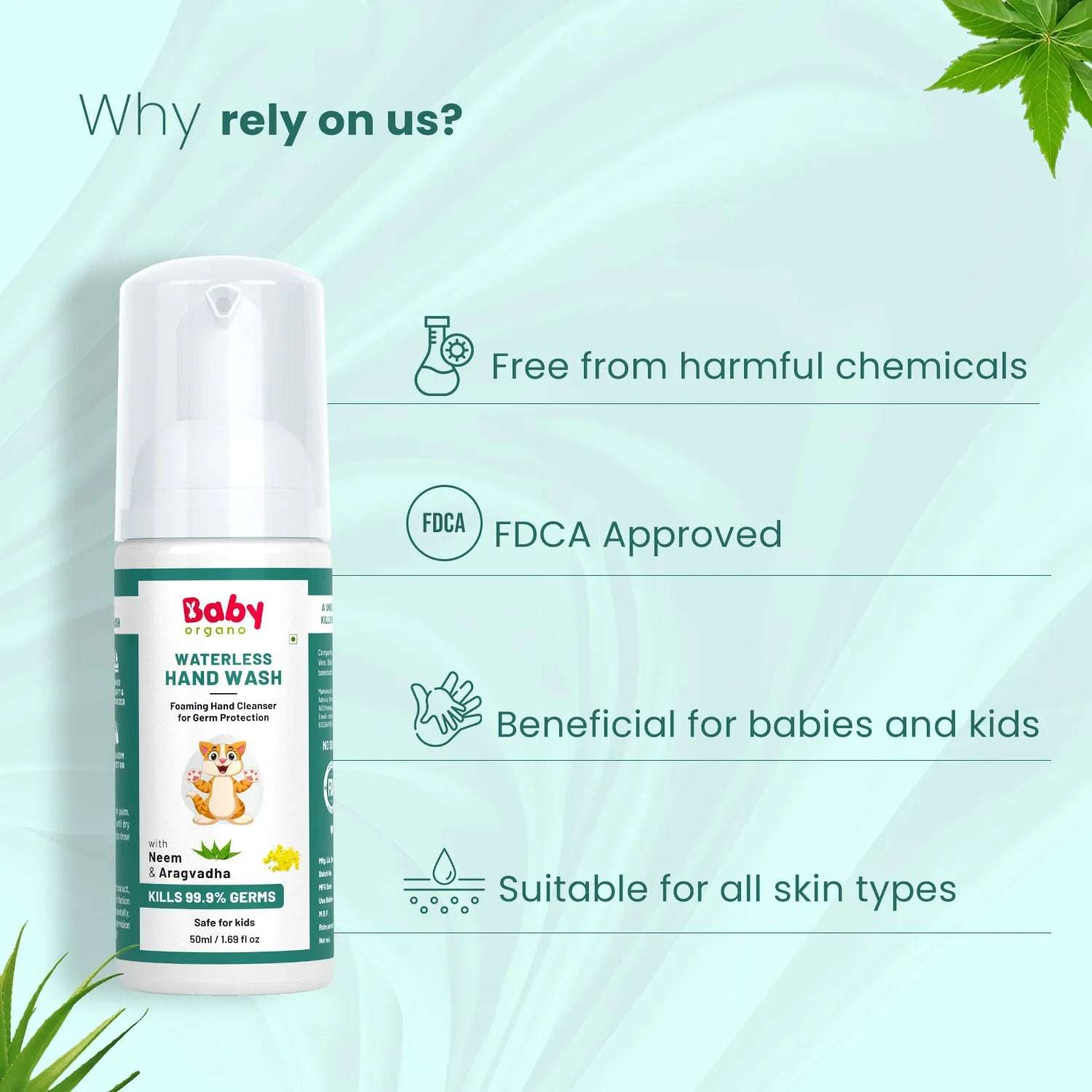 Waterless Hand Wash For Kids Germs Protection1