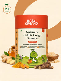 Nutriverse Cold and Cough Gummies | Soothes Sore Throat & Calms Cough | Made with Yashtimadhu, Ginger & Turmeric
