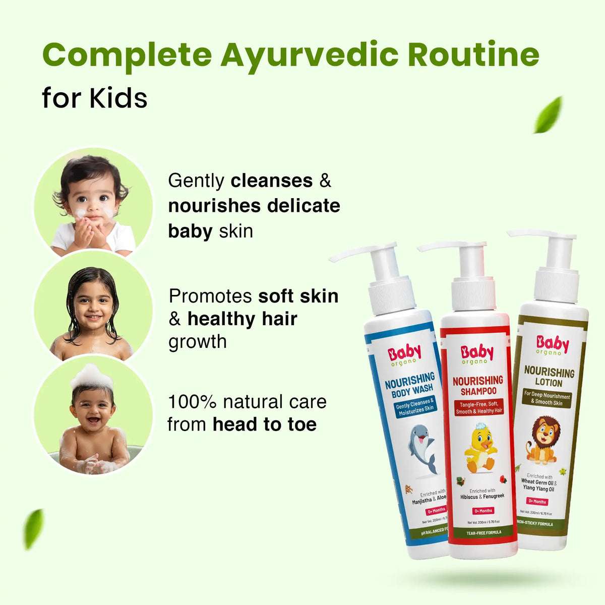 Baby’s Bath Care Combo | Body Wash + Shampoo + Lotion