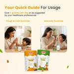 Nutriverse Gummies Combo for Kids | Nutriverse Cold & Cough Gummies + Nutriverse Immunity Gummies (30 Gummies/Pack)